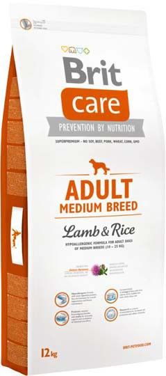 Brit Care Adult Medium Breed Lamb & Rice