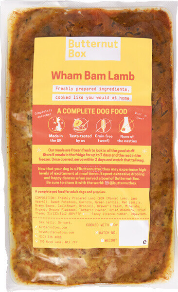 Pet Food Expert Butternut Box Wham Bam Lamb