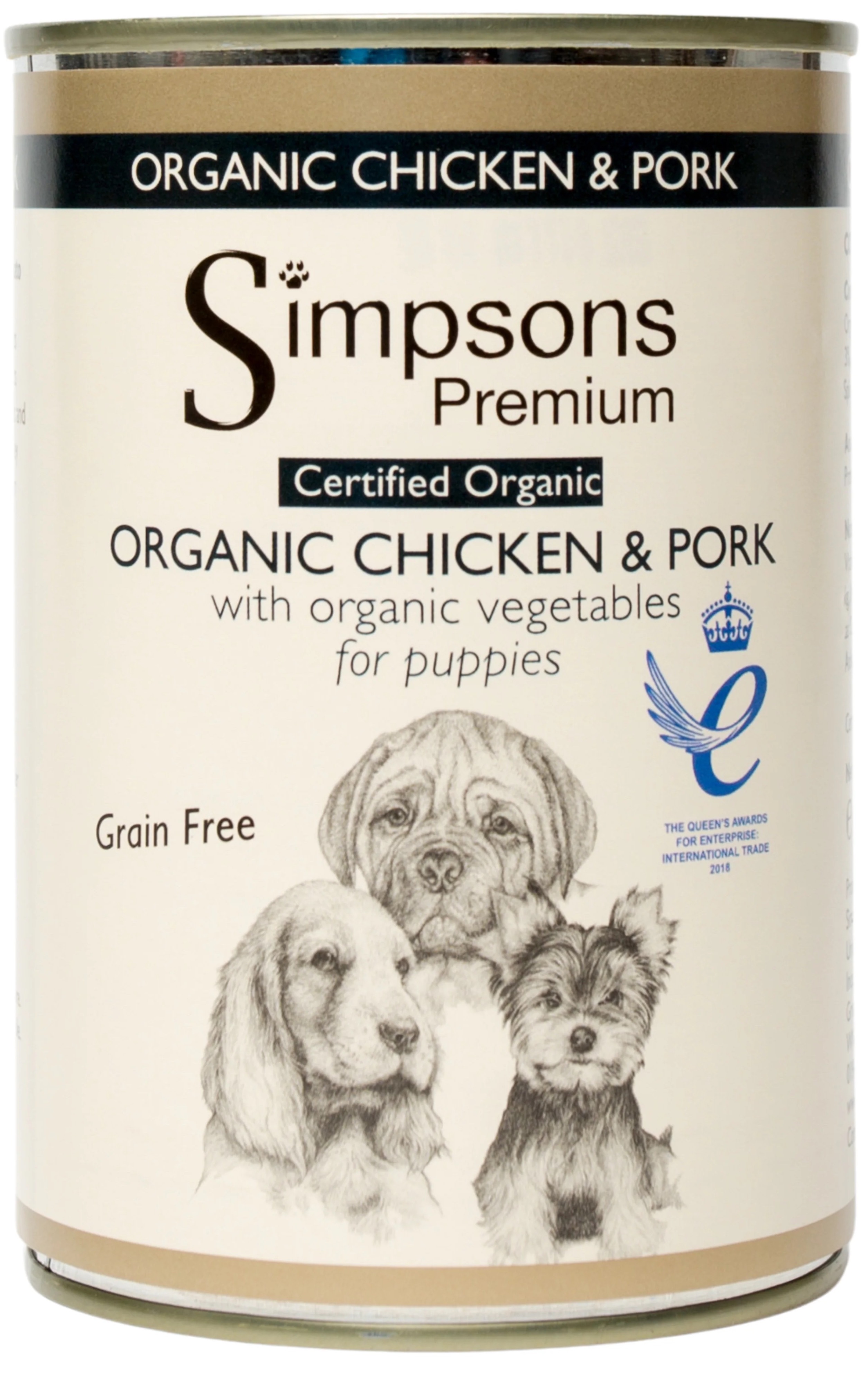 Simpsons Puppy Certiﬁed Organic Chicken & Pork