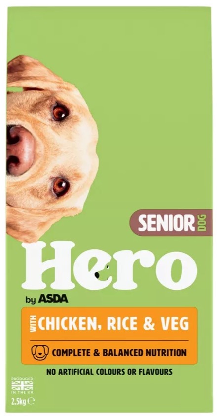 Pet Food Expert ASDA Hero Senior Chicken Rice Veg