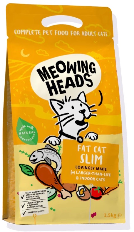 Pet Food Expert Meowing Heads Fat Cat Slim