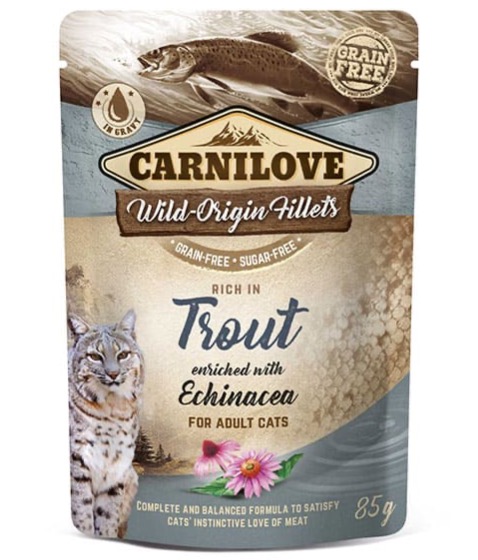 Carnilove Wild Origin Fillets Trout for Adult Cats