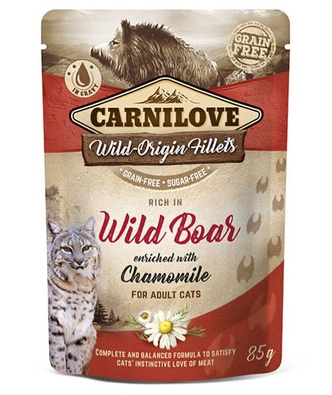 Carnilove Wild Origin Fillets Rich in Wild Boar for Adult Cats