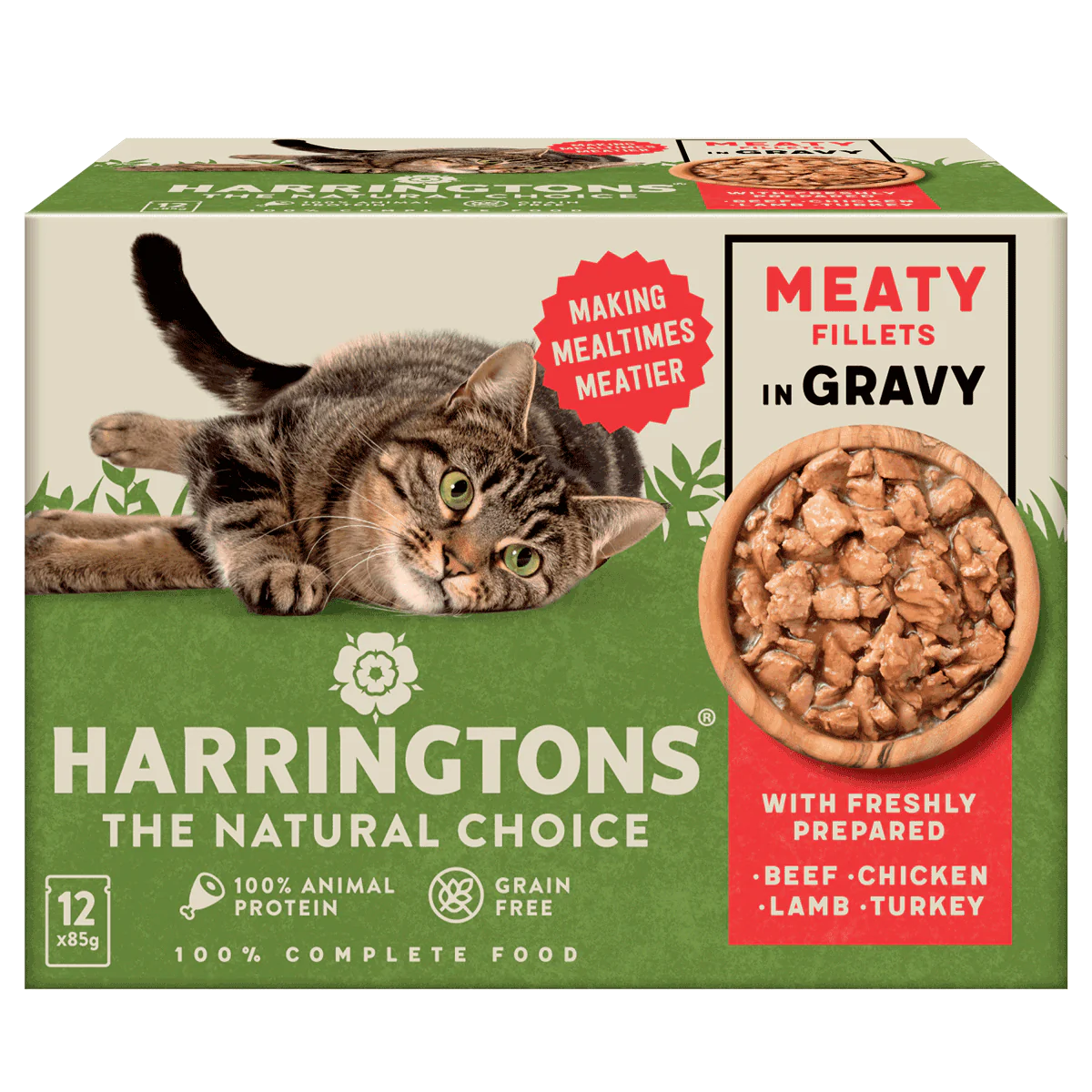 Harringtons Grain Free Meaty Selection in Gravy