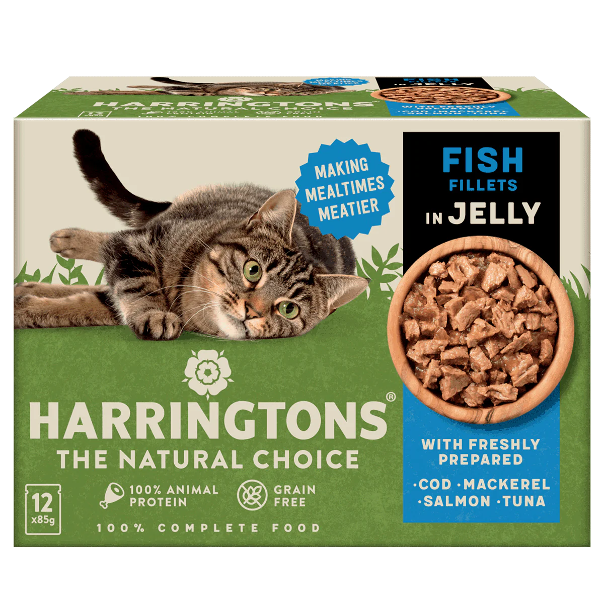 Harringtons Grain Free Senior Fish Selection in Jelly