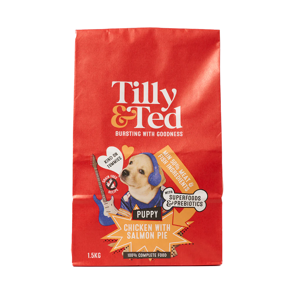 Tilly & Ted Puppy Chicken with Salmon Pie