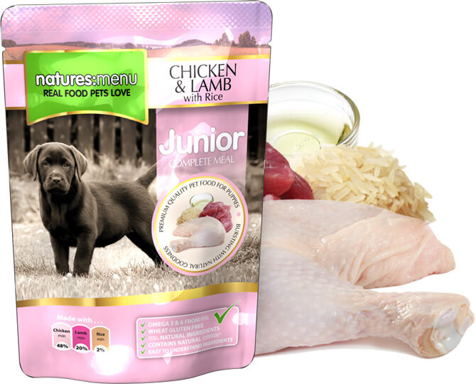 Natures Menu Junior Chicken with Lamb Pouch