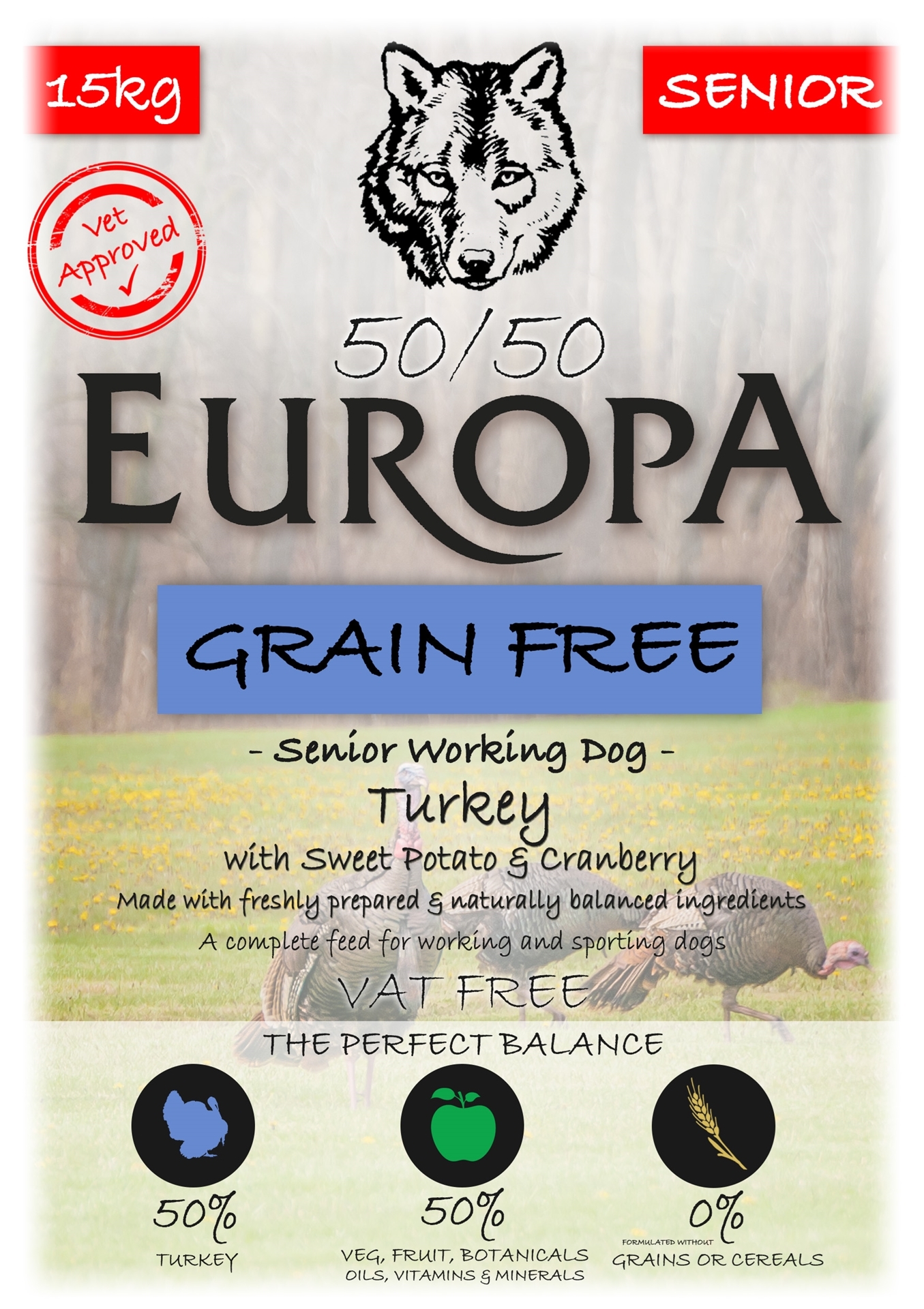 Europa Turkey Senior 50/50 with Sweet Potato & Cranberry
