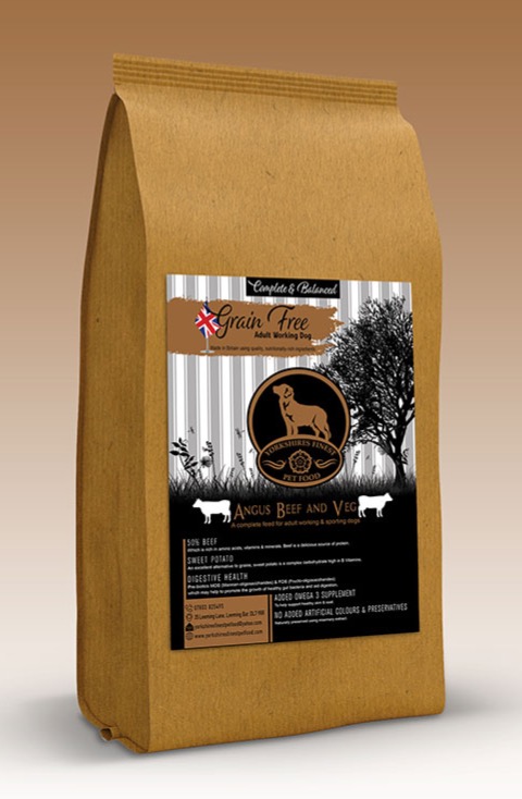 Yorkshires Finest Pet Food Grain Free Adult Working Dog Beef & Veg