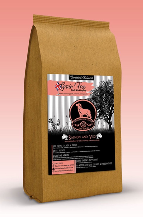 Yorkshires Finest Pet Food Grain Free Adult Working Dog Salmon & Veg