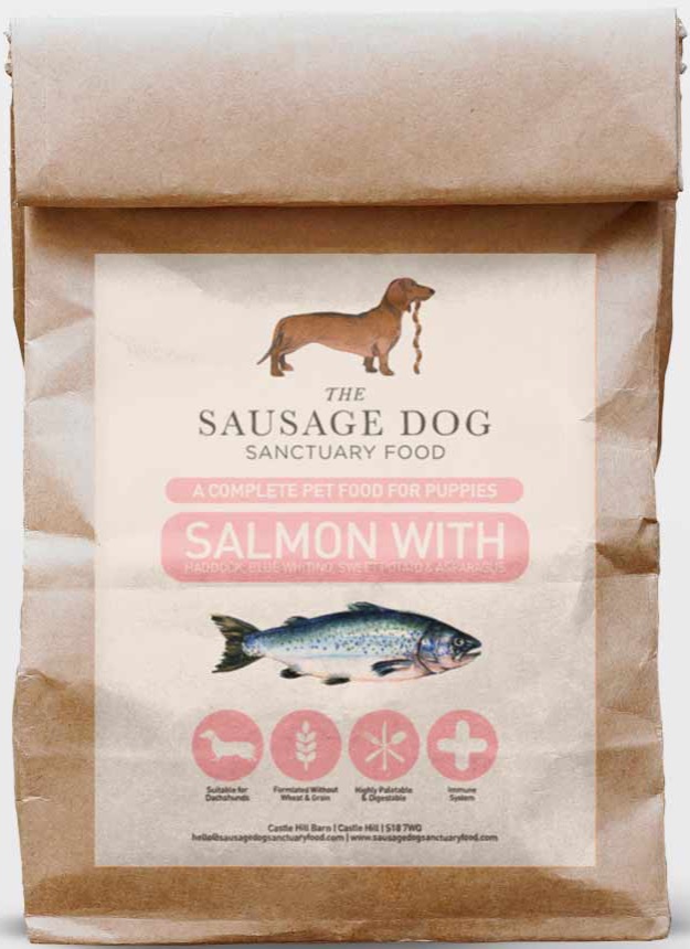 Sausage Dog Sanctuary Grain-Free Puppy - Salmon with Haddock, Blue Whiting, Sweet Potato & Asparagus