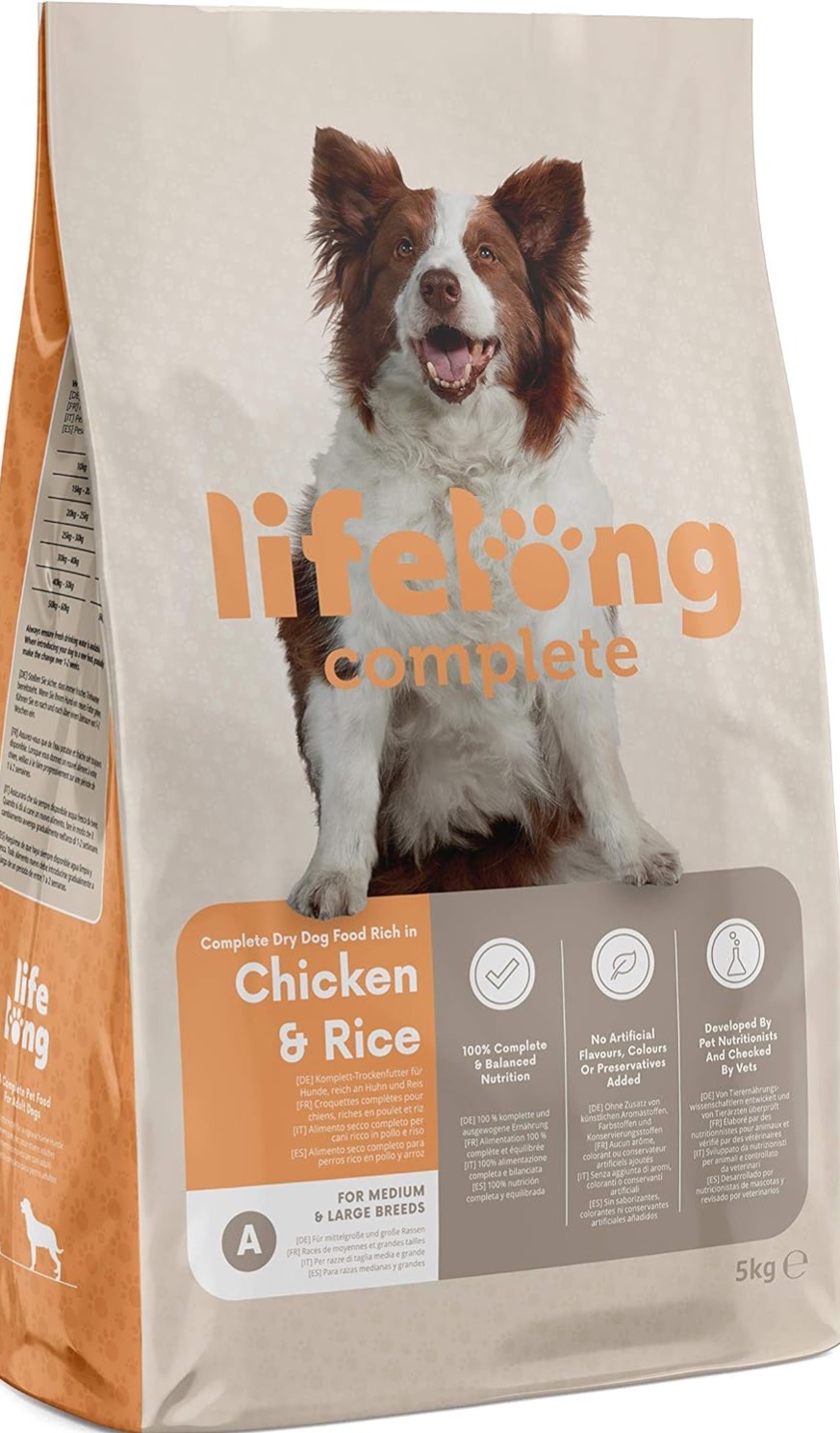 Amazon Lifelong Chicken & Rice Medium and Large Breeds