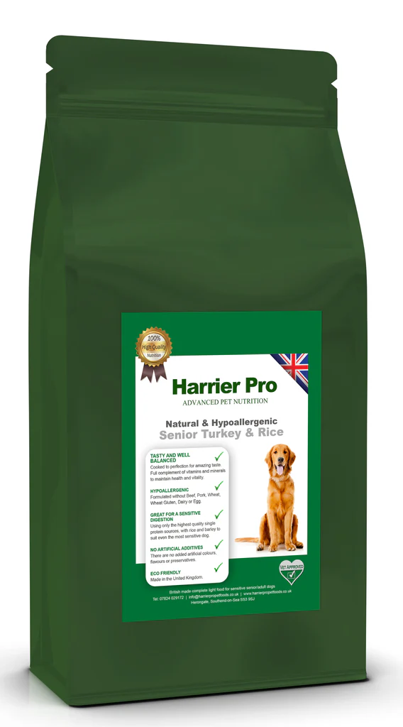 Harrier Pro Pet Foods Natural Turkey and Rice Senior Light