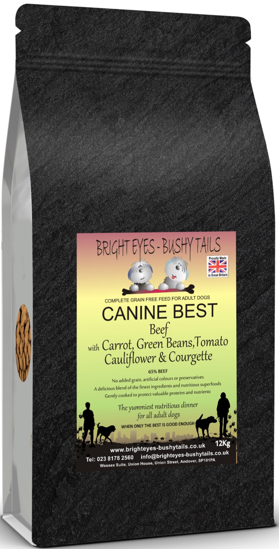 Bright Eyes Bushy Tails Canine Best 65% Beef With Sweet Potato & Superfoods