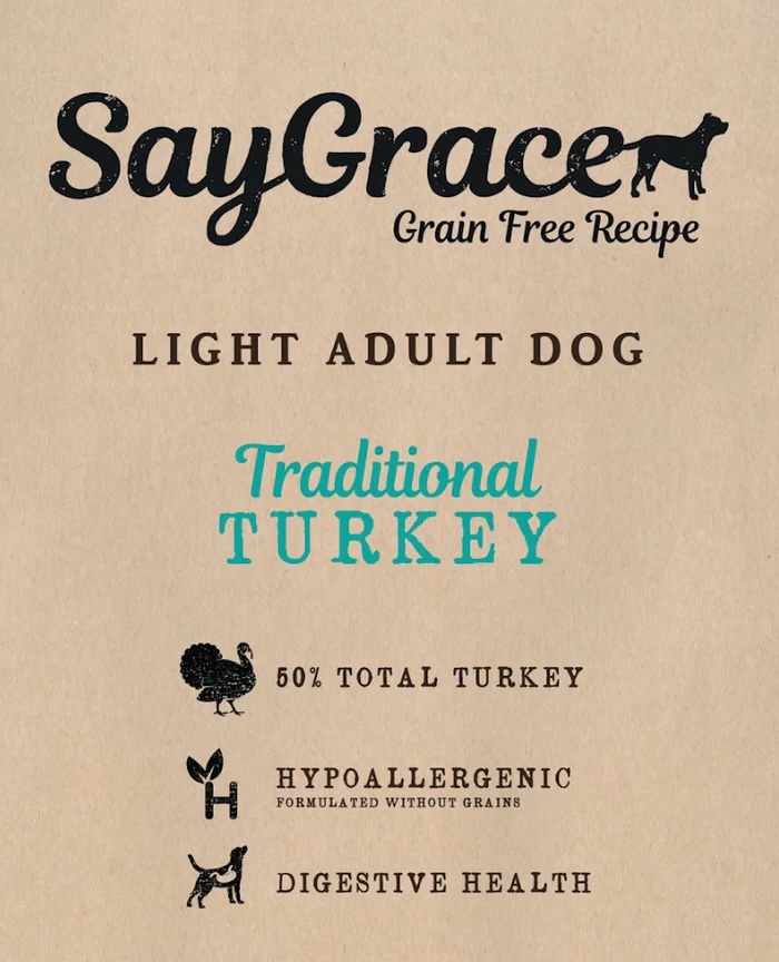 Brown's Natural Pet Store SayGrace Grain Free Light Adult Traditional Turkey