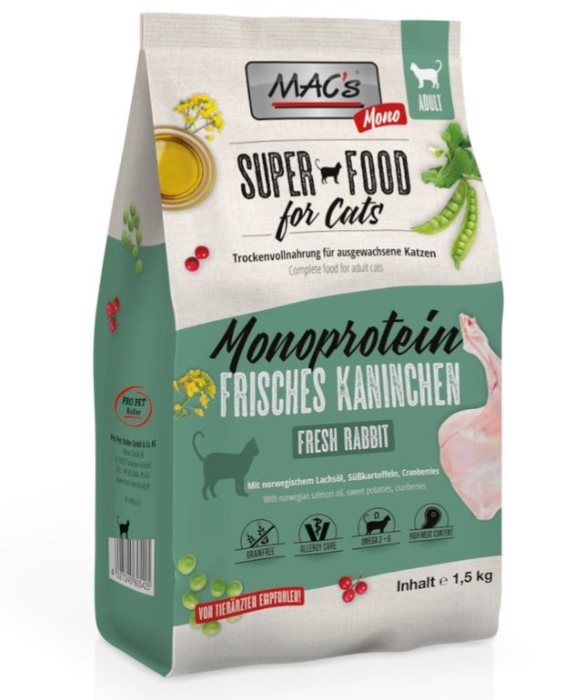 MAC's Superfood for Cats Monoprotein Fresh Rabbit