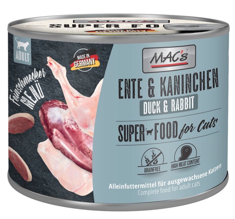 MAC's Superfood for Cats Duck & Rabbit