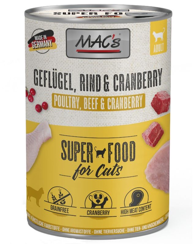 MAC's Superfood for Cats Poultry, Beef & Cranberry