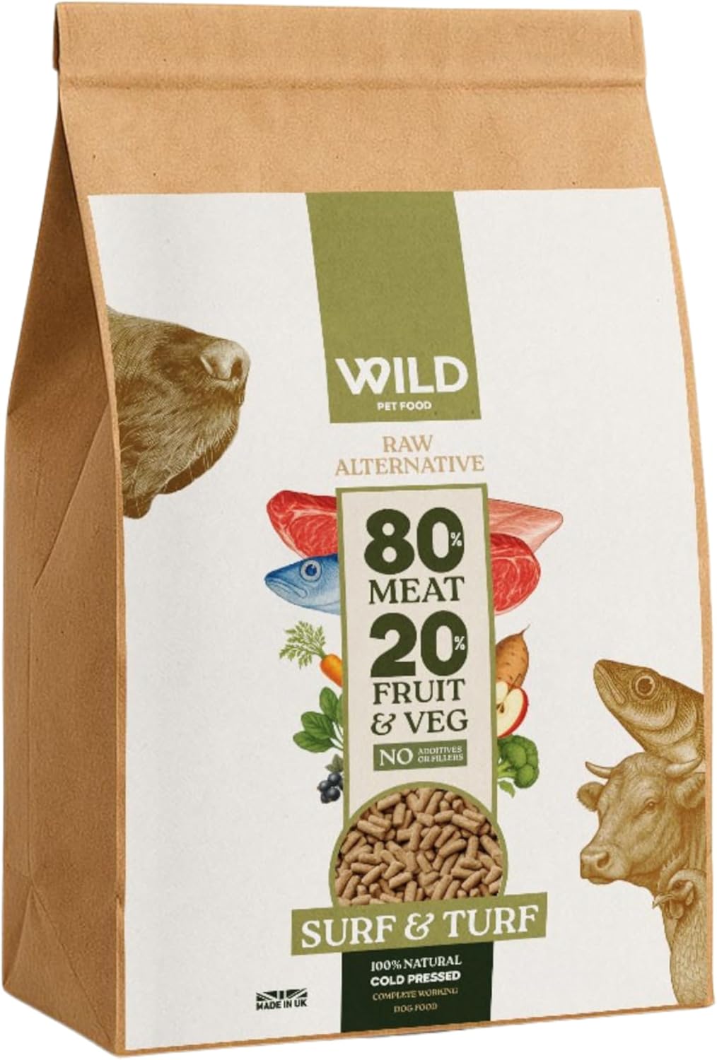 Wild Pet Food Surf and Turf 80/20 Cold-Pressed